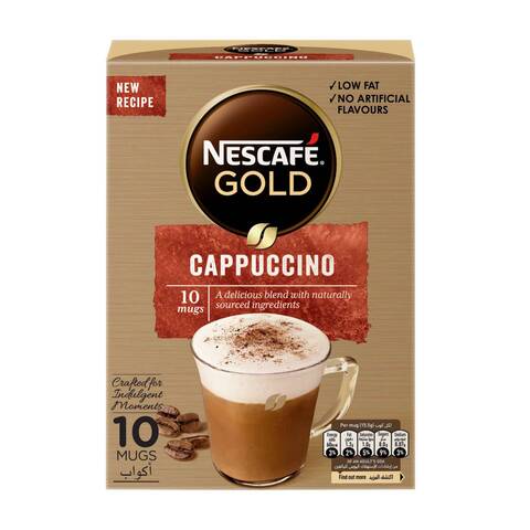 Buy Nescafe Gold Cappuccino Sweetened Coffee Mix 15.5g Pack of 10 ...