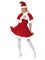 Smiffys-Miss Santa G Costume Red with Hat Cape&lt; &gt;White/Red&lt; &gt;L&lt; &gt;Adult&lt; &gt;