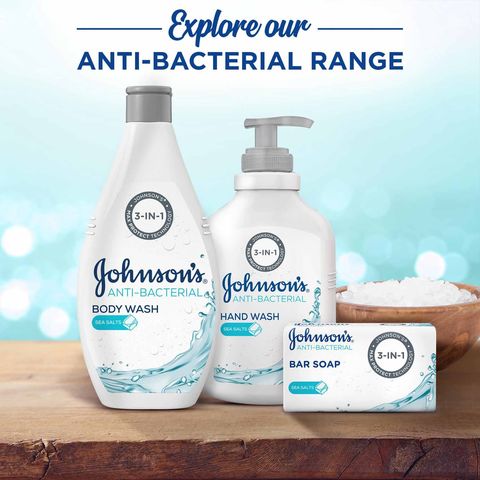Johnson&#39;s Body Wash Anti-Bacterial Sea Salts 400ml