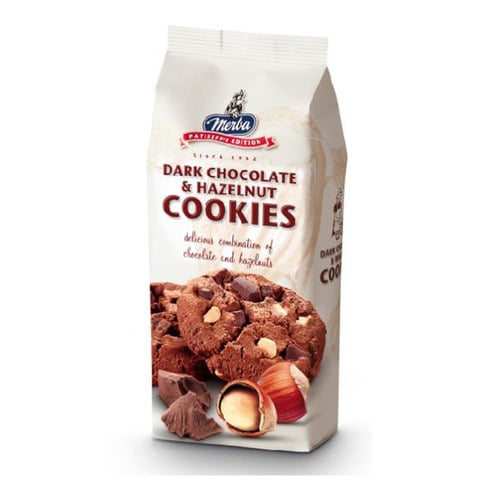 Merba Cookies Dark And Chocolate Haznt 200g