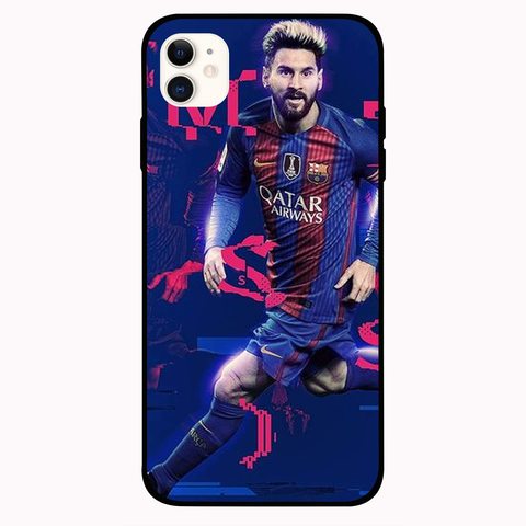 Theodor - Apple iPhone 12 Mini 5.4 inch Case Messi Blue Background Flexible Silicone Cover