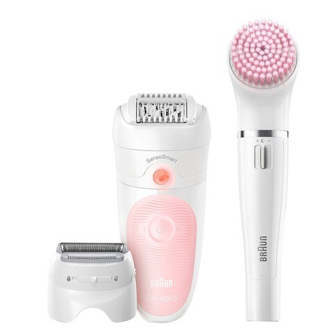 Braun SensoSmart Silk Epil 5 Cordless Epilator With 5 Extra Heads Multicolour