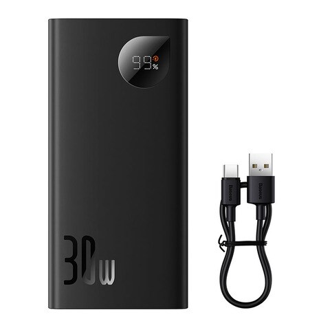 Buy Baseus Adaman2 Digital Display Fast Charge Power Bank 10000mAh 30w  Black Online in UAE