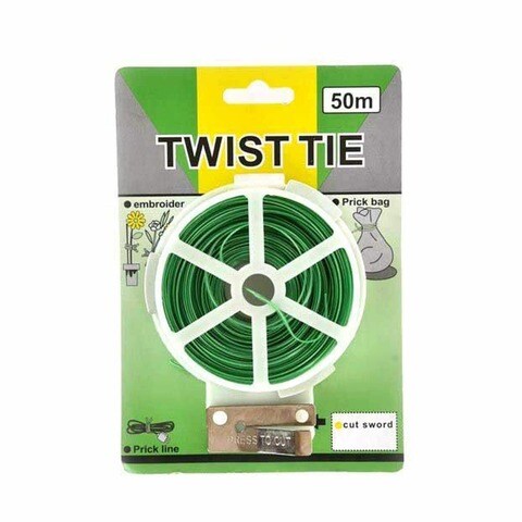 Namson Twist Tie With Dispenser Green 50m