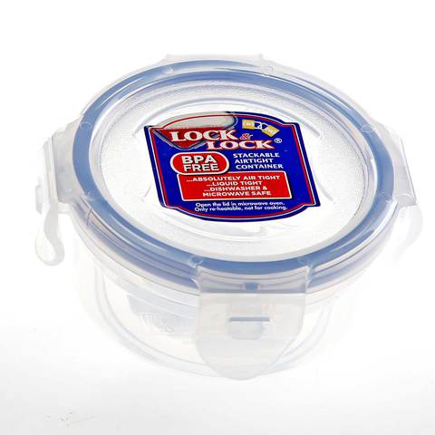 Lock &amp; Lock Classic Stackable Airtight Round Food Container Clear/Blue 100ml