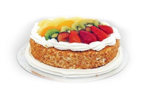 Fresh Mixed Fruit Cake Large Made With So Many Different Colorful Fruit ...