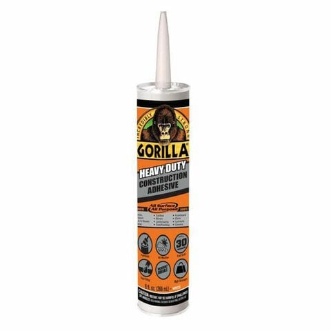 Gorilla Heavy-Duty Construction Adhesive Tube White 266ml