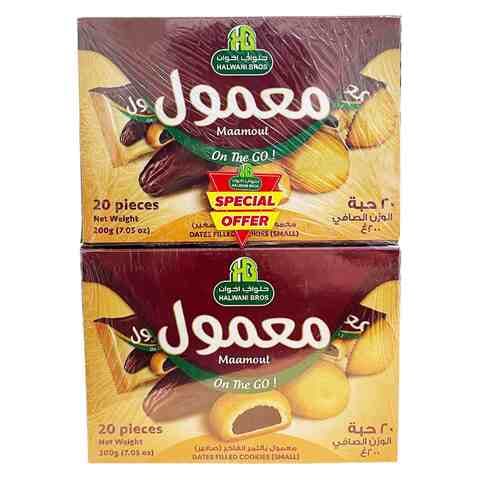 اشتري Halwani Bros Maamoul Dates Filled Cookies 10g Pack of 40 في الامارات