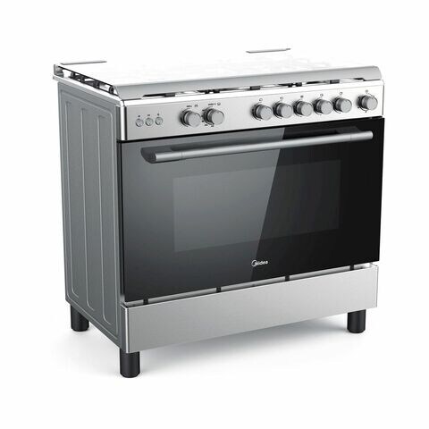 Midea 5 Burners Gas Cooker CME9060-C Silver 90x60cm