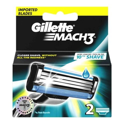 Buy Gilette Mach3 Razor Blade Cartridges - Pack of 2 in Egypt