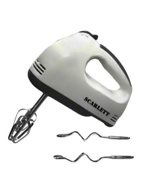 Scarlett Electric Hand Mixer With 4 Attachment HE-133 White/Grey/Silver