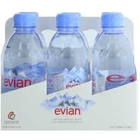 evian Natural Mineral Water 330ml Pack of 6