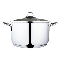 Serenk Modernist Stock Pot, 4.80 Quarts Cooking Pot, Stainless Steel Pasta Pot, Encapsulated Bottom, Dishwasher Safe Induction Cookware, 9.45 in/24 cm,152 oz/4.5 lt