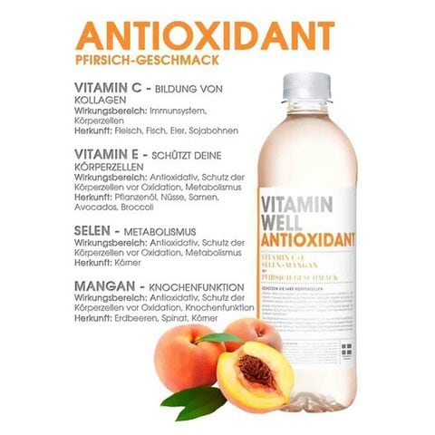 Vitamin Well Antioxidant Health Drink Peach 500ml