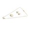 Tanos - Fashion Gold Plated Chain Set  (Necklace, Earring &amp; Ring) Butterfly White color