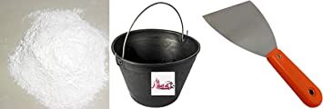ABBASALI GYPSUM POWDER 2KG WITH PVC BUCKET AND 3" SCRAPPER