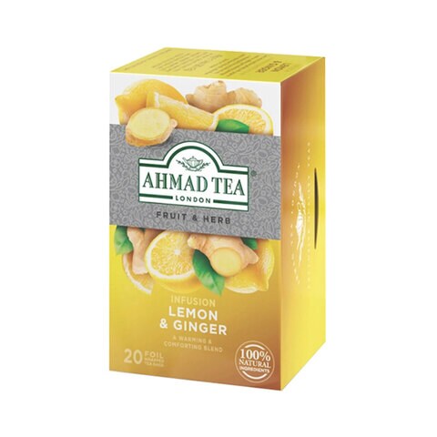 Ahmad Tea London Lemon &amp; Ginger Fruit &amp; Herb 40g