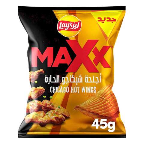 Lay&#39;s Maxx Chicago Hot Wings Potato Chips 45g
