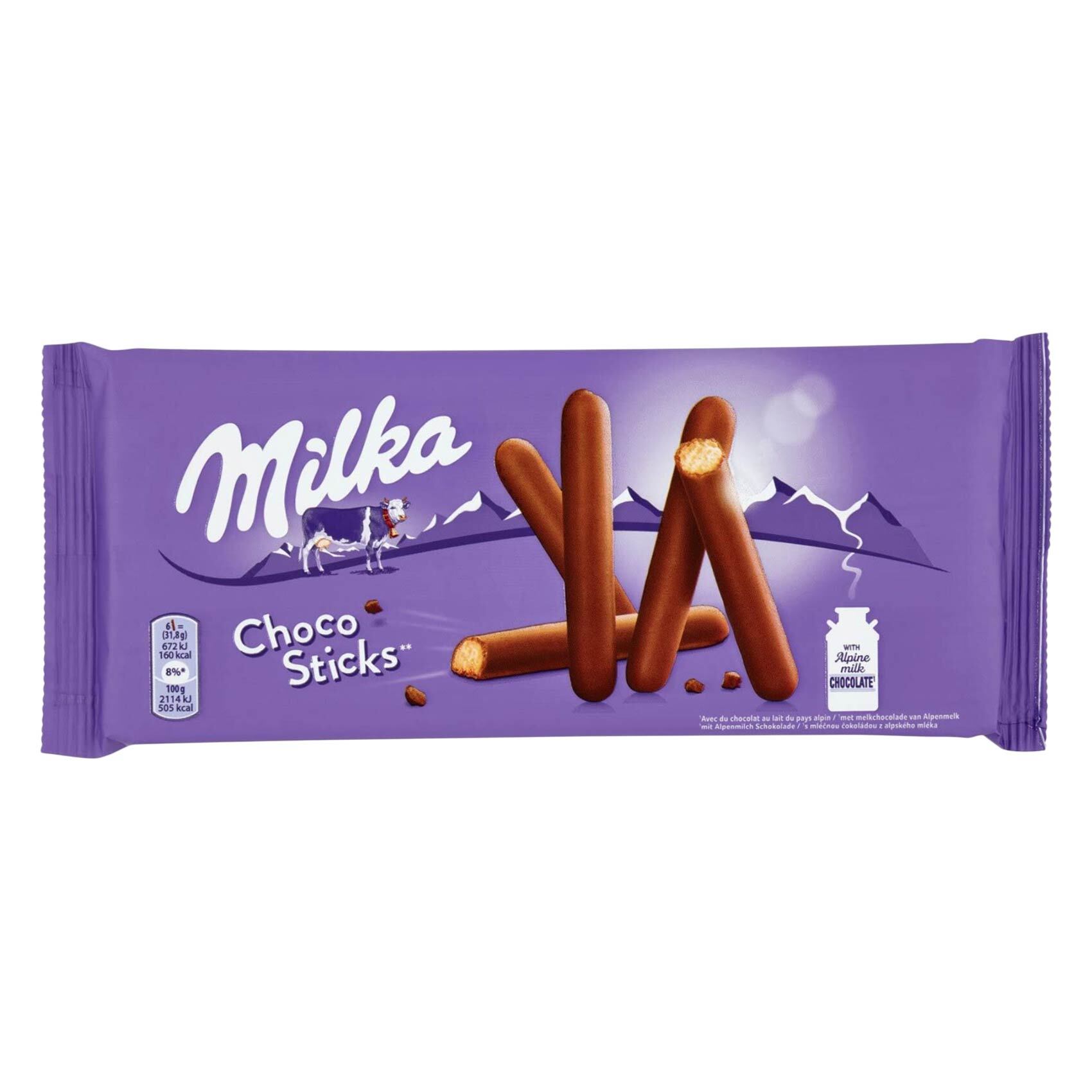 P.7.DOSETTES SOUPLE MILKA CHOCOLAT + 7 STICKS