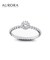 Auroses Trinity Ring 925 Sterling Silver 18K White Gold Plated