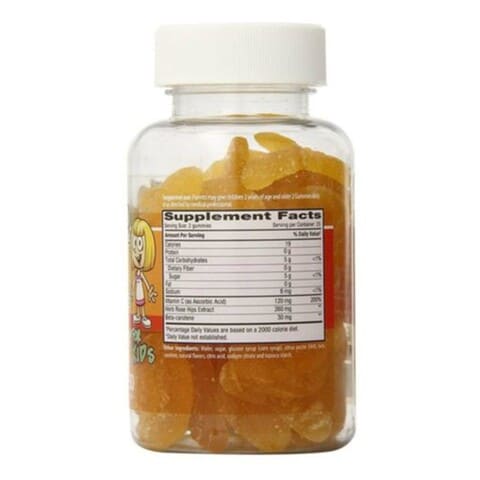 The Gummies Co Vitamin C And Beta-Carotene Dietary Supplement Gummies Tangerine Flavoured 50 Gummies
