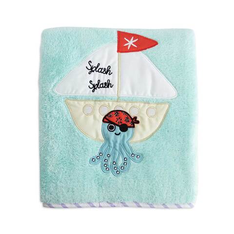 Milk&amp;Moo Sailor Octopus Baby Blanket, 100% Oeko-Text Certified Receiving Blanket For Babies, Ultra Soft Infant Blanket For Stroller &amp; Travel, Colorful &amp; Plush Animal Blanket For Baby Girls &amp; Baby Boys