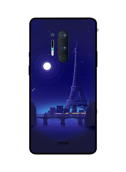 Theodor - Protective Case Cover For Oneplus 8 Pro Blue/White