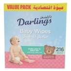 اشتري دارلينغز مناديل للأطفال بةشن لطيف لبشرة الأطفال 216منديل مبلل في الكويت