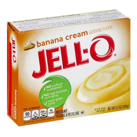 Jell-O Banana Cream Pudding And Pie Filling 144g