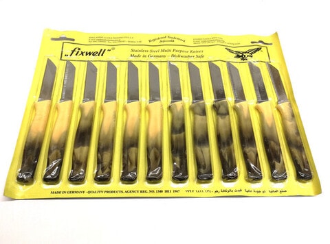  Fixwell Stainless Steel Knife Set, 12-Piece : Tools