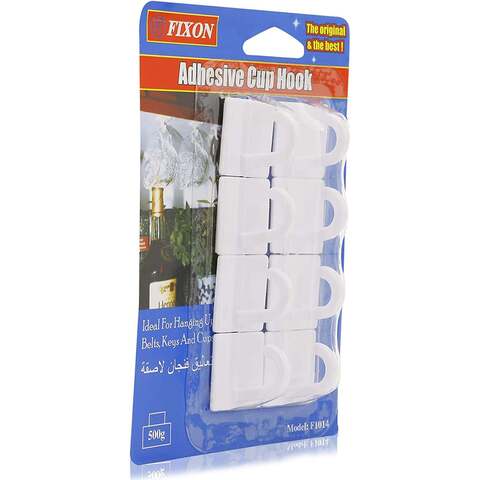 Fixion F1014 Adhesive ABS Cup Hooks 8