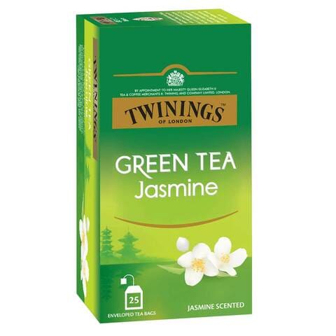 Twinings Jasmine Green Tea, Luxury Floral Tea Blend with Green Tea and Jasmine Flowers 25 Tea Bags