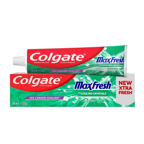 Colgate Max Fresh With Cooling Crystals Clean Mint Toothpaste White 100ml