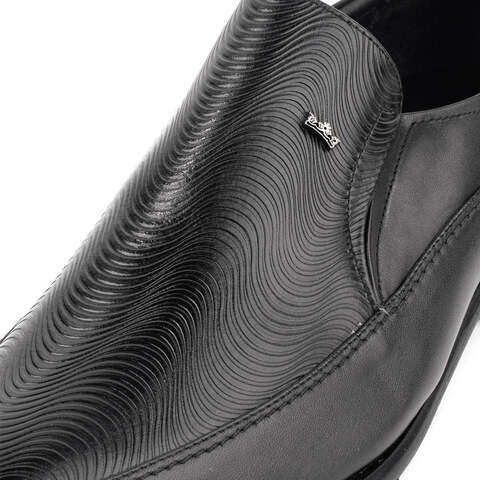 LR LARRIE Men Black Sleek Premium Business Shoes
