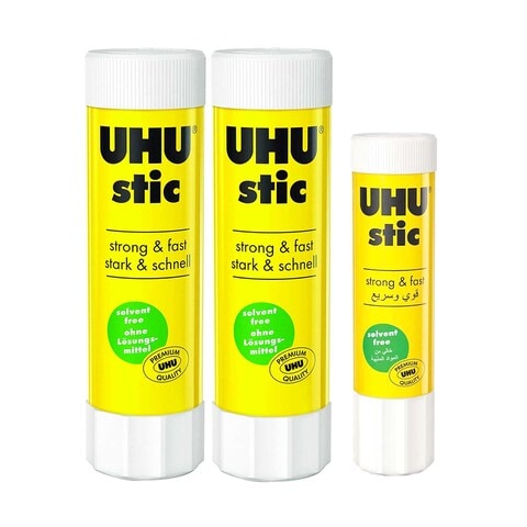 UHU Glue Stick 21g 2 Pieces + 8.2g 1 Piece Pack