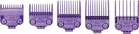 Andis 01410 Master Dual Magnet Small 5-Comb Set Designed For MBA, MC-2, ml, Pm- And Pm-4, Purple