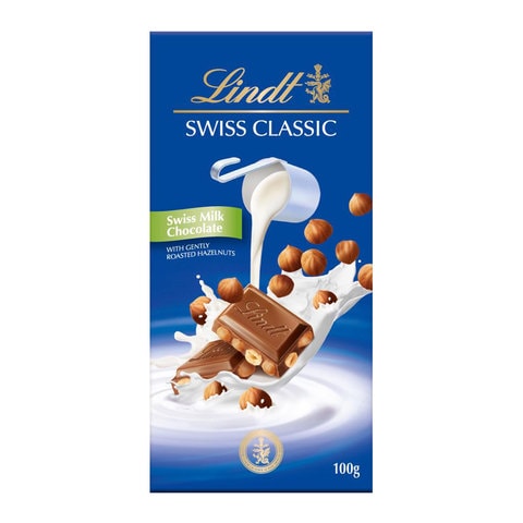 Lindt Swiss Classic Hazelnut Milk Chocolate 100g
