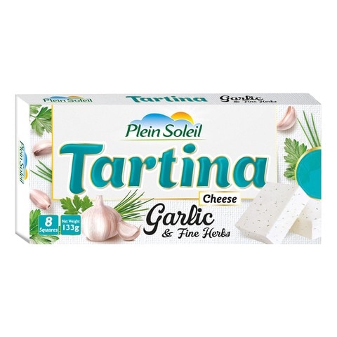 Plein Soleil Tartina Cheese 8 Squares Garlic And Fine Herbs 133g