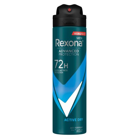 Buy Rexona Men Antiperspirant Deodorant Spray Active Dry 150ml in UAE