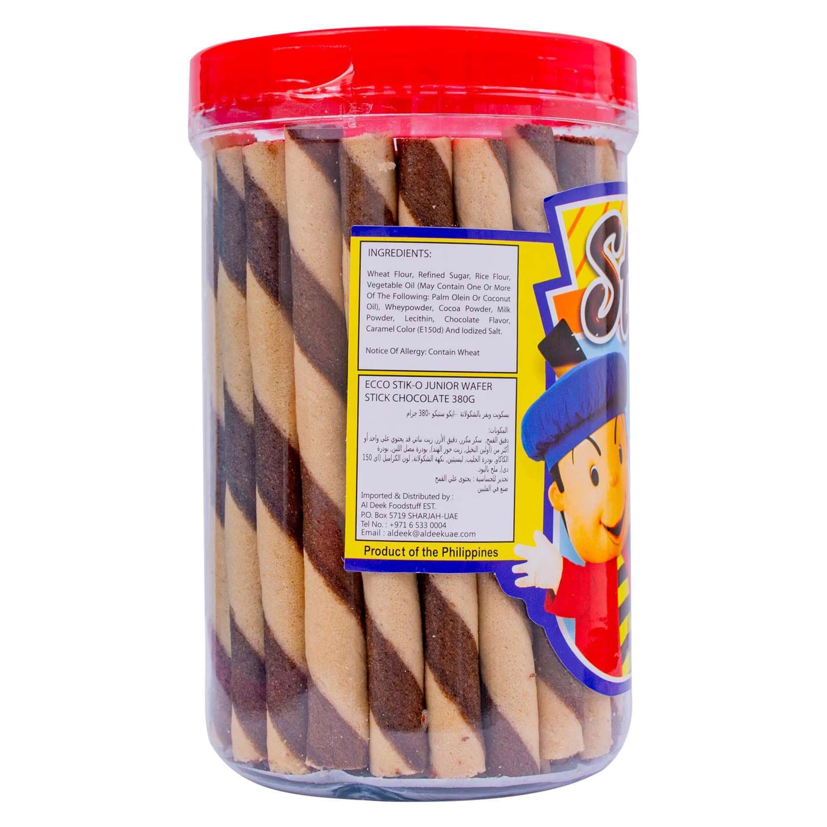 Chocolate waffle store sticks