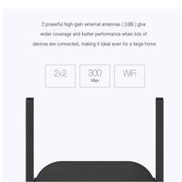 Xiaomi Mi Wi-Fi Range Extender Pro Wifi Repeater, Network Expander, 2x2 External Antenna with Enhanced Wi-Fi Coverage up to 300Mbps, Connects up to 16 devices, Easy Plug &amp; Play - Black