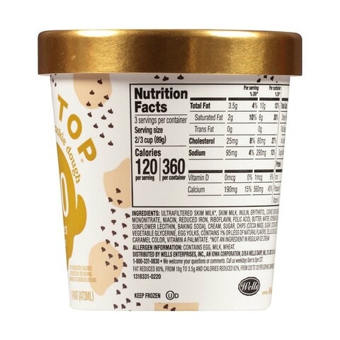 Halo Top Chocolate Chip Cookie Ice Cream 473g
