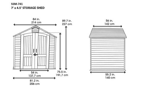 Shed Store And More - Outdoor Storage Shed - 7 Feet X 4.5 Feet - 10 Years Limited Warranty