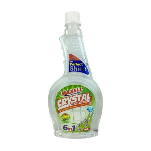 Maxell Magic Crystal Liquid Glass and Window Cleaner with Herbal Scent Refill Bottle - 700 ml