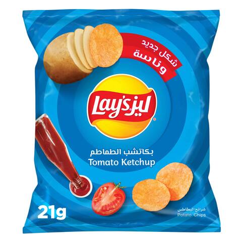 اشتري ليز شرائح  بطاطس بالكاتشب الطماطم 21 جرام في السعودية