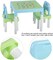 Aiwanto Kids Study Table Learning School Small Children Study Table and Chair Set(Green)