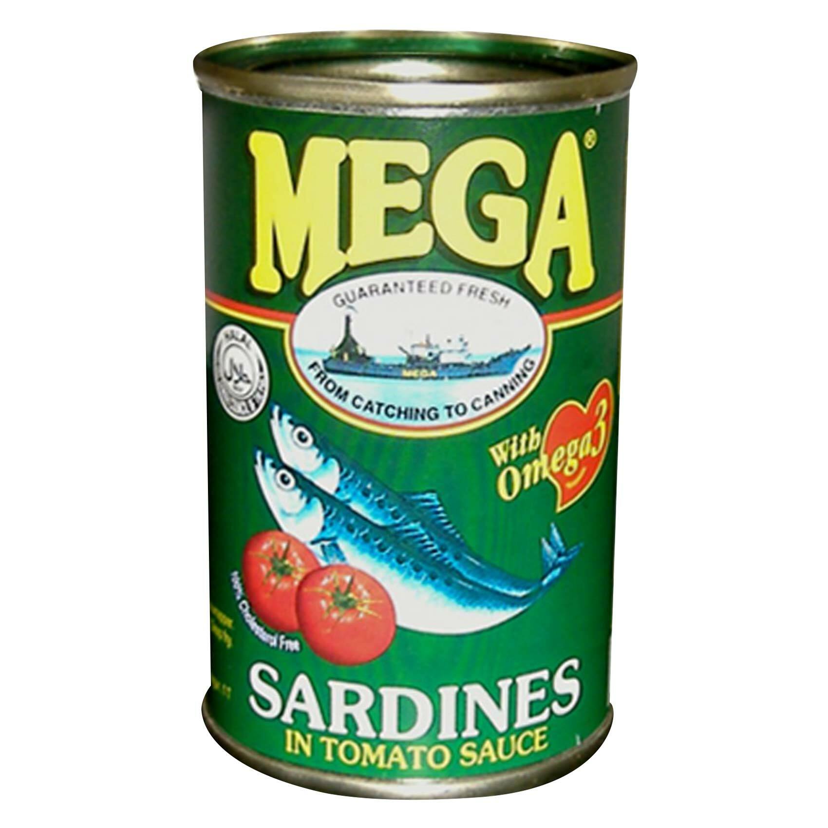 Buy Mega Sardines in Tomato Sauce 155g Online Shop Food Cupboard on
