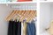 Red Dot Gift Wooden Skirt Hangers With Clips, 20-Pack Smooth Solid Wood Pants Hangers With Durable Adjustable Metal Clips, Swivel Hook, Coat, Jacket, Blouse Suit Hangers (20)