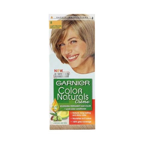 Garnier Color naturals Permanent Cr&egrave;me Hair Color Light Blonde shade 8 110ml