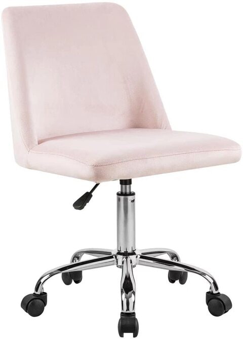 Velvet pink deals desk chair